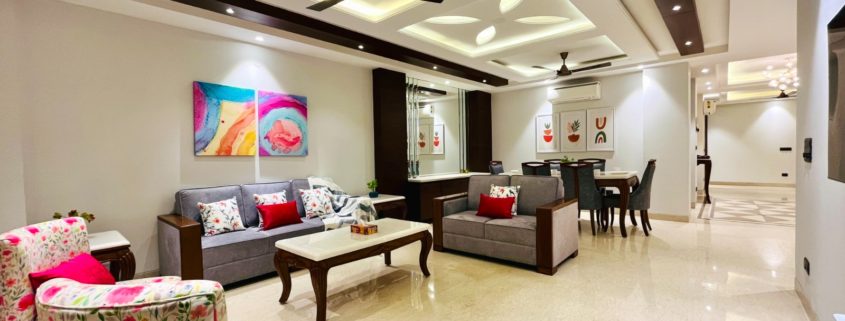 Essel serviced apartments Gurgaon with perfect living room for comfortable stay. Ultimate Convenience: Serviced Apartments with On-Site Facilities in Gurgaon. The Future of Hospitality: Unraveling the Allure of Service Apartments