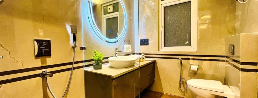 Serviced apartments in Gurgaon with attached washroom including all toiletries. Discover Our Best Festival Serviced Apartments in Gurgaon for Your Winter Holidays